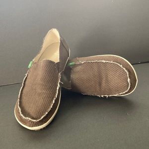 2 for $30 SANUK Shoes Rounder Hobo Mesh Men's Slip on Shoes Brown Men’s Size 8